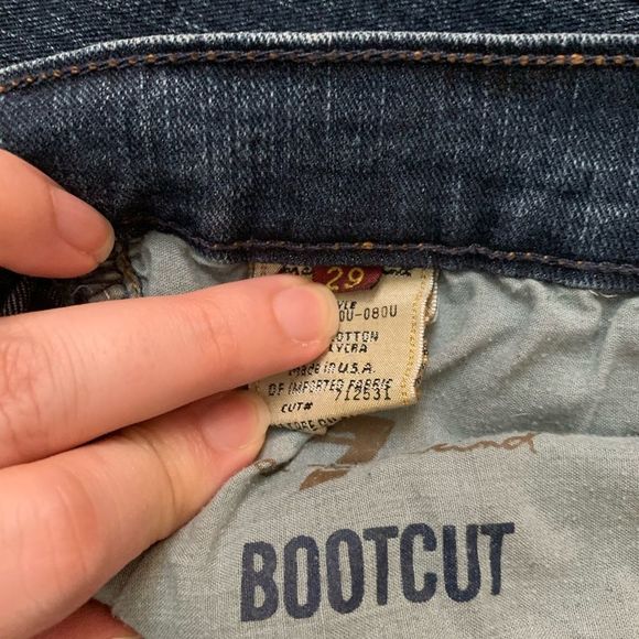 7 For All Mankind Bootcut Dark Wash Jeans - Picture 2 of 7